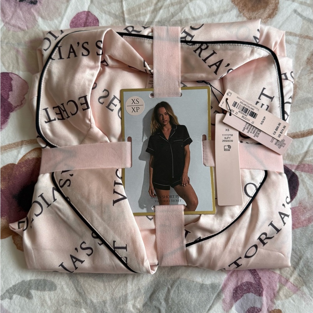 NWT Victoria's Secret Satin Short Pajama Set